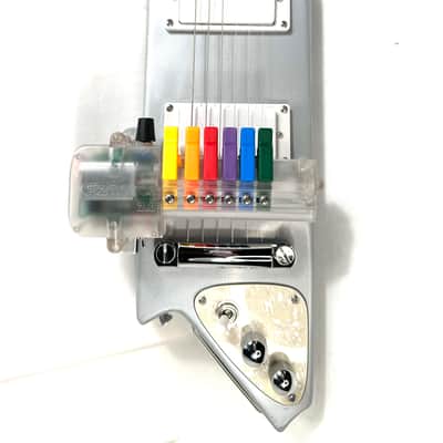 Custom Gizmotron equipped guitar infinite sustain experimental musical instrument The Gizmo Tronic 2023 - Silver relic image 1