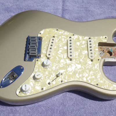1997 Fender USA Roadhouse Strat loaded body w/Clapton Preamp - Shoreline Gold Stratocaster! image 1