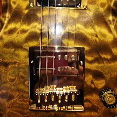 Tigers Eye Custom Crafted Slash Pro Hums Neck Railhammer Vintage on Bridge image 2