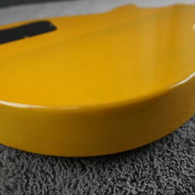 Blitz by Aria Pro II Leopard Transparent TV Yellow Single Cut P90 MIJ image 10