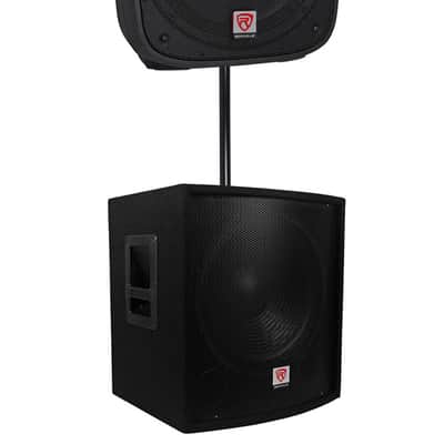 Rockville SPGN158 15" Passive 8-Ohm 1600W DJ PA Speaker+Passive Sub+Pole Mount image 1