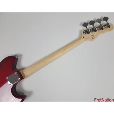 G&L Tribute Fallout Bass Candy Apple Red Lefty 4-String Short Scale Bass Left Handed 8.92 Pounds image 10
