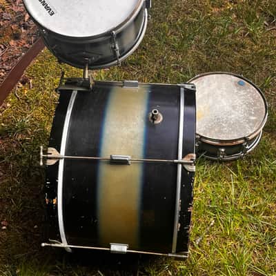 Kent 3pc Drum Kit in Black/Gold Duco 1950’s image 4