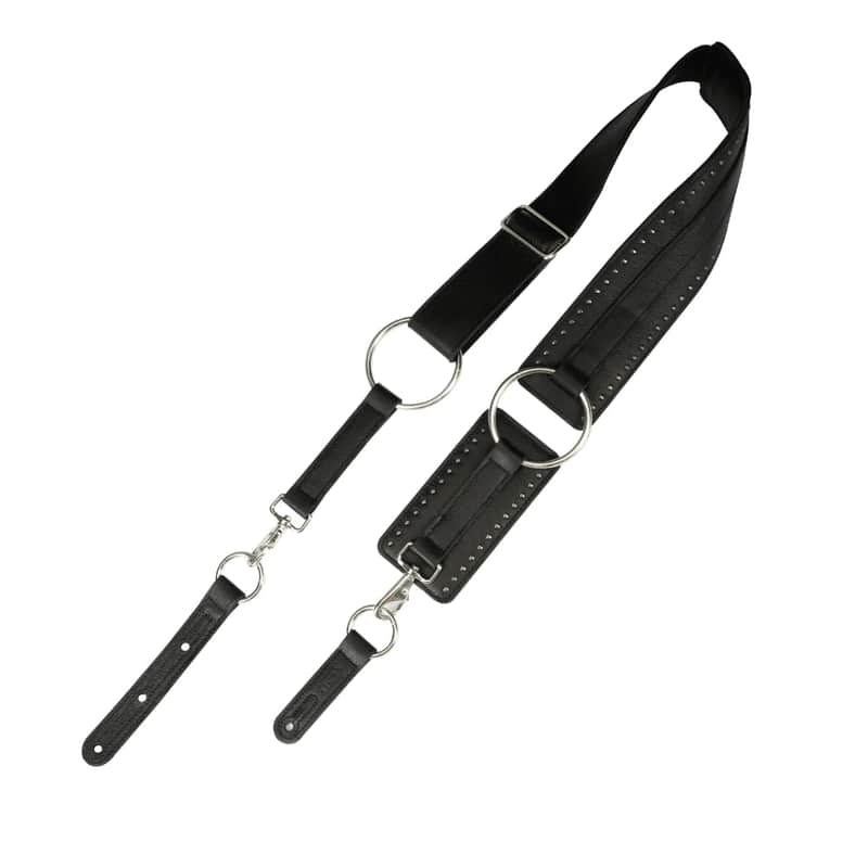 Levy's 3" Baldric Leather Guitar Strap- Black image 1
