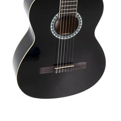 GEWA Basic Plus 4/4-Size Classical Guitar – Black High-Gloss Finish image 3