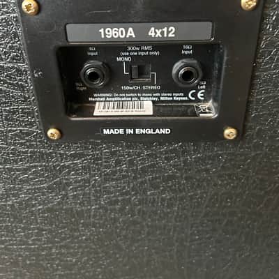 Marshall 1960A Lead 300-Watt 4x12" Angled Guitar Speaker Cabinet 1998 - Present - Black image 5