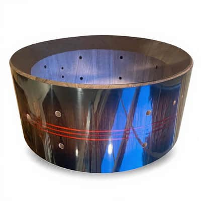 JDS Extra Thick Walnut/Padauk Stave Snare Shell 13 X 6 image 2