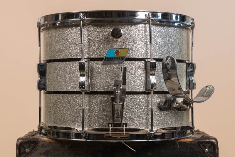 1972 Ludwig 10x14 Silver and Black Parade Master Snare Drum image 1