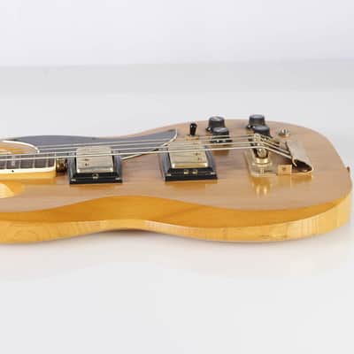 Vintage Wonder US SG Bass Natural Blonde electric bass guitar image 9