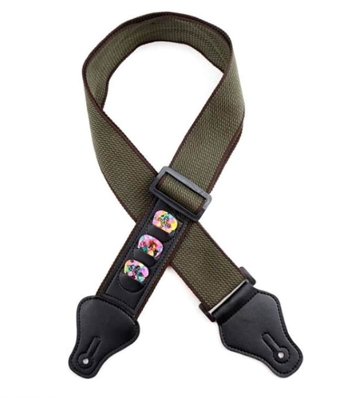 Green Deluxe Guitar Strap by Budreau Guitars image 1