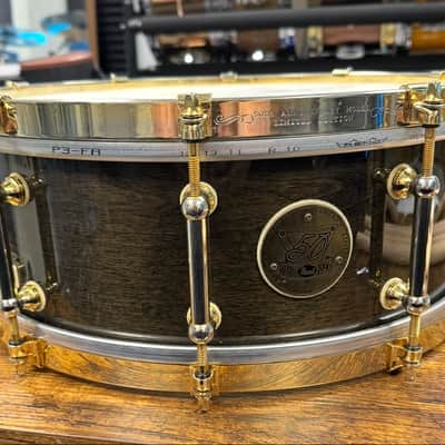 Pearl 50th Anniversary Snare 5.5x14 Solid Maple one piece 1996 - Ebony Mist high gloss lacquer image 1