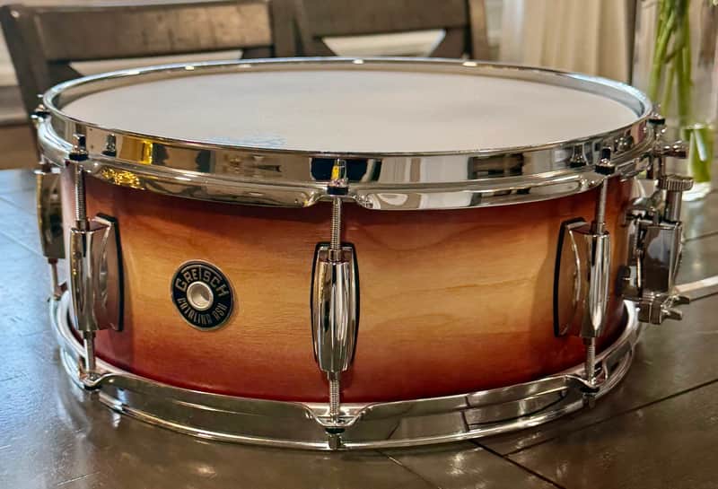 Gretsch Catalina Ash 5.5x14 snare drum - natural to tobacco image 1
