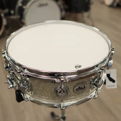 DW Collector's Series "333" Maple 5.5x14" Snare Drum (Broken Glass w/ Chrome Hardware) image 2