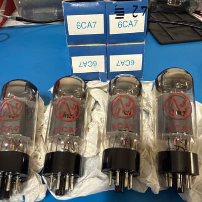 JJ Electronic 6CA7 Power Tube Matched Quad 2010s - EL34 Big Bottle variant image 1