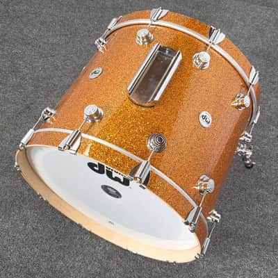 Used DW Collectors VLT 333 Maple 7pc Drum Set Burnt Orange Glass - Very Good image 10