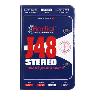 Radial J48 Stereo 2-Channel Active Instrument Phantom Powered Direct Box image 1