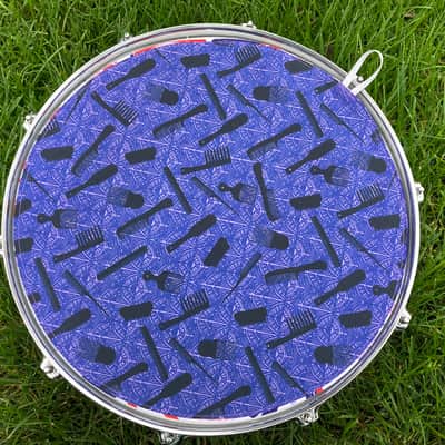 14" reversible cloth drum cover - partial mute - dampener - compare to Drum Tortillas, Quesadilla and Big Fat Snare image 4