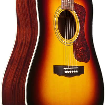 Guild D-140 Antique Burst Dreadnought Acoustic Guitar - All Solid Wood with Guild Premium Gig Bag image 4
