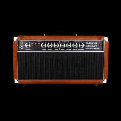Pre-Owned  '22 Amplified Nation Bombshell 50-Watt Guitar Amp Head And 112 15-ohm 65-watt Matching Cab - Golden Brown Suede Owned by Ben Harper image 3