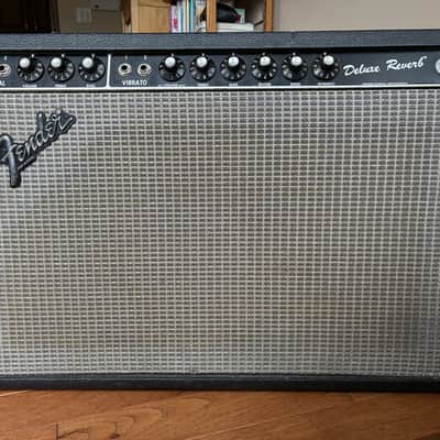Fender Deluxe Reverb 1982 blackface factory hand wired  22-Watt 1x12" image 1