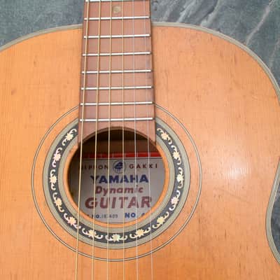 Yamaha Nippon Gakki Dynamic ALL Solid Guitar No.40A Red Label  1963 Natural+Original Hard Case image 21