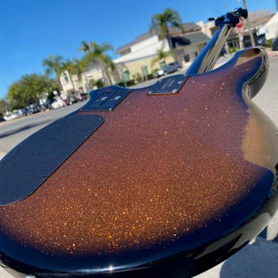 2022 Music Man Bongo 4 String HH Bass - Harvest Orange Gold Stingray image 19