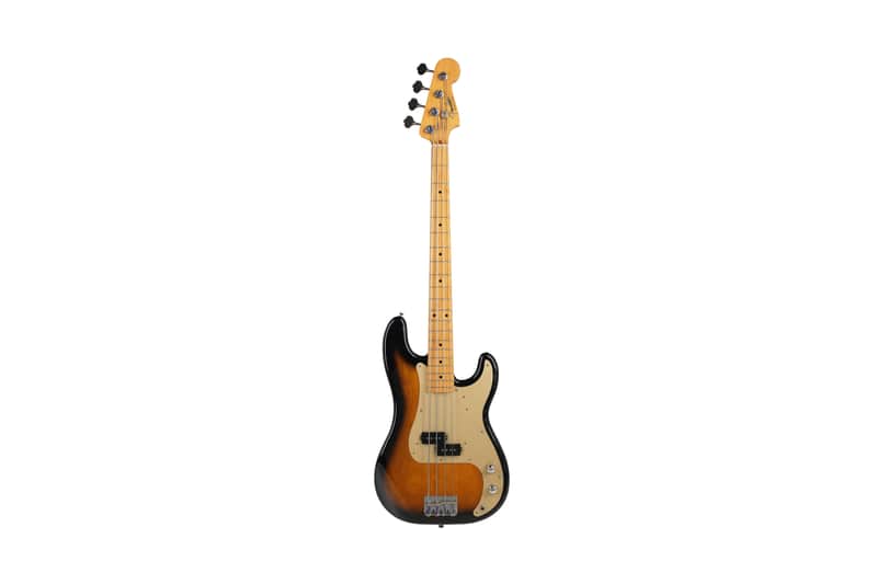 1982 Fender Japan Precision Bass '57 Reissue (PB57) - Two-Tone Sunburst - Gold Anodized Pickguard - Documented Studio Use by Max Martin & Marino Stoess image 1