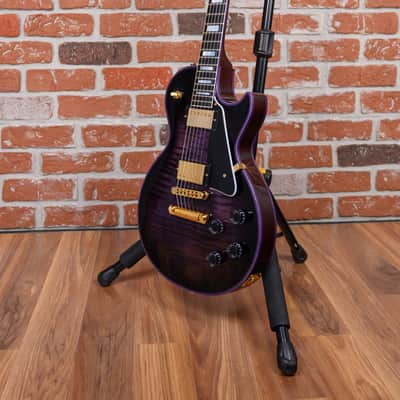 Gibson Custom Shop Les Paul Custom 70th Anniversary Flame Maple Top Purple Widow Burst 2022 w/OHSC image 5