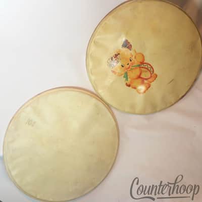 *Leedy 2x 26" Calf Skin Bass Drum Heads Calfskin Vintage 40s USA Early American* image 1