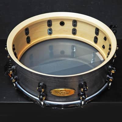 Pearl USED ​​MCCM1450S/B #1009 Music City Custom -USA Solid Maple Shell Snare Drums 14×5 [Raven Rally] image 9