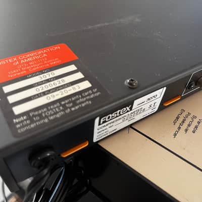 Fostex 3070 Compressor / Limiter Rackmount - Vintage image 4