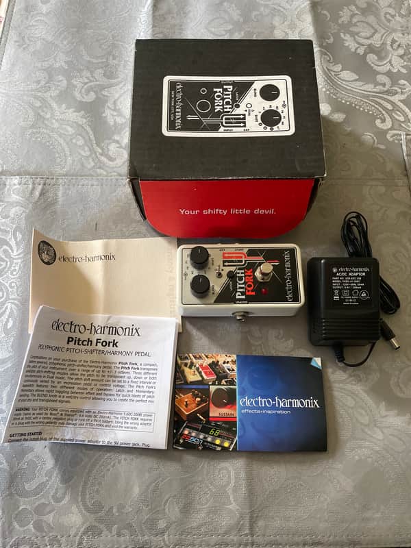 Electro-Harmonix Pitch Fork Polyphonic Pitch Shifter / Harmony Pedal 2014 - Present - Black / White / Red image 1