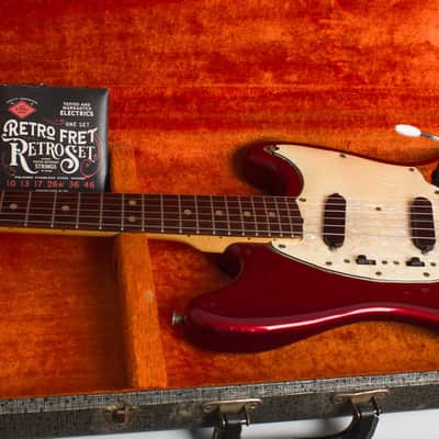 Fender Competition Mustang Solid Body Electric Guitar (1973), ser. #436903, original grey hard shell case. image 13