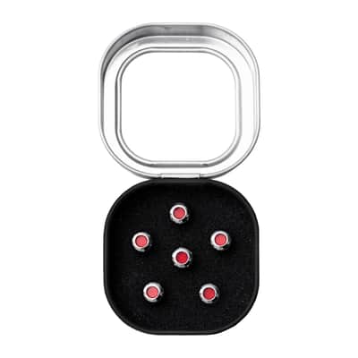 Martin Liquid Metal Bridge Pin Set - Chrome with Red image 3