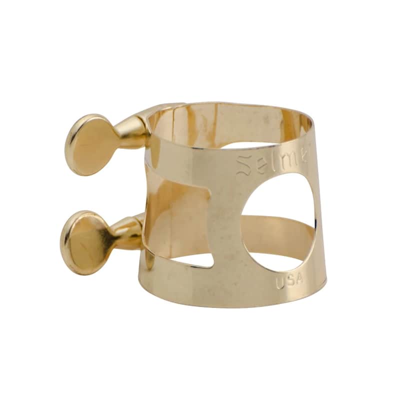 Selmer Alto Saxophone Ligature, Gold Laquered image 1