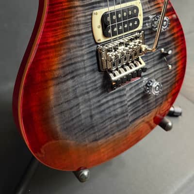 PRS SE Custom 24 "Floyd" Electric Guitar Charcoal Cherry Burst Finish w/ Gig Bag image 6