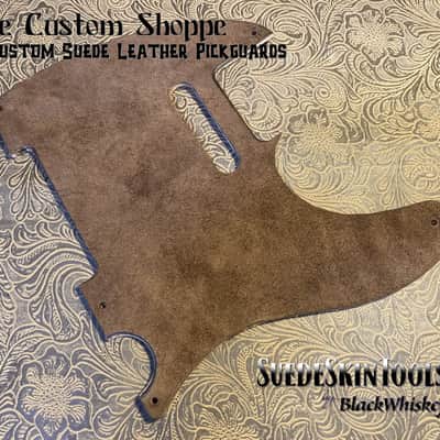 Custom Suede Leather Pickguard fits Fender Telecaster Tele or Esquire Tooled Leather Alt image 1