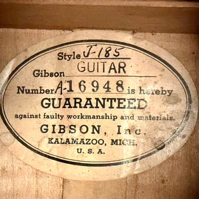 Gibson J-185 1953 - Sunburst image 25