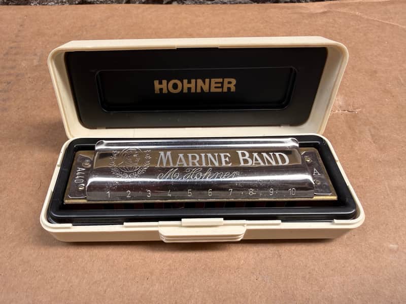 Hohner Marine Band 1896 Harmonica Key of A Made in Germany w/ Original Case image 1