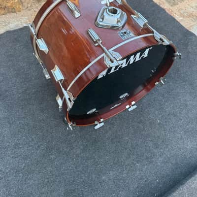Rare 1980's vintage Tama Superstar 20x14 Bass Drum Super Mahogany image 13