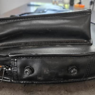 ESP Gig Bag Soft Case Premium Leather Vinyl 80s to early 90s Black from Custom Shop guitar. Fits reverse headstock as well. All Super Stratocaster and Telecaster bodies fit. image 16