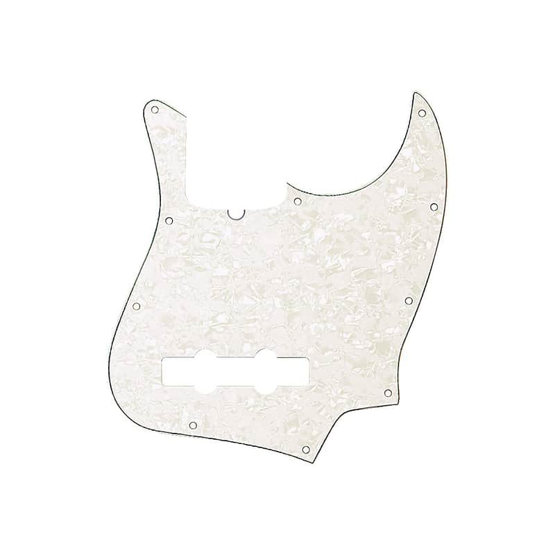 Fender Standard Jazz Bass Pickguard 10 Hole White Pearl image 1