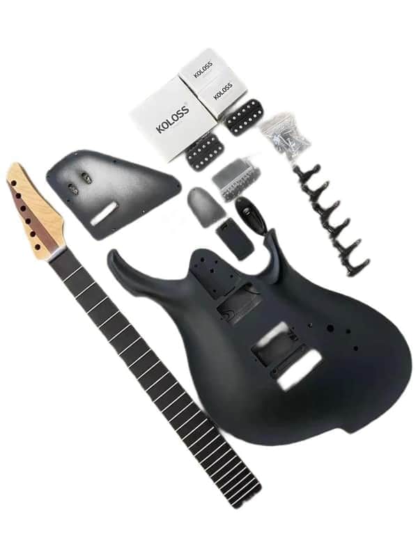 Black DIY Project Set Guitar, Aluminum Body, Maple Neck image 1