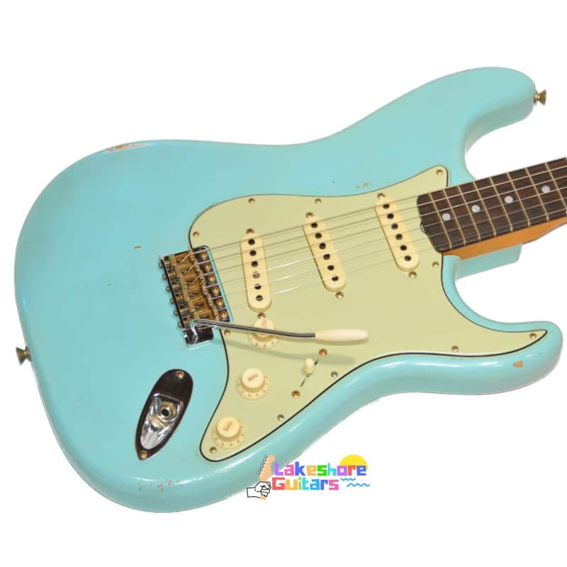 Fender Custom Shop Fat '64 Journeyman Relic Stratocaster with Brazilian Rosewood Masterbuilt by Andy Hicks 2024 - Daphne Blue image 1