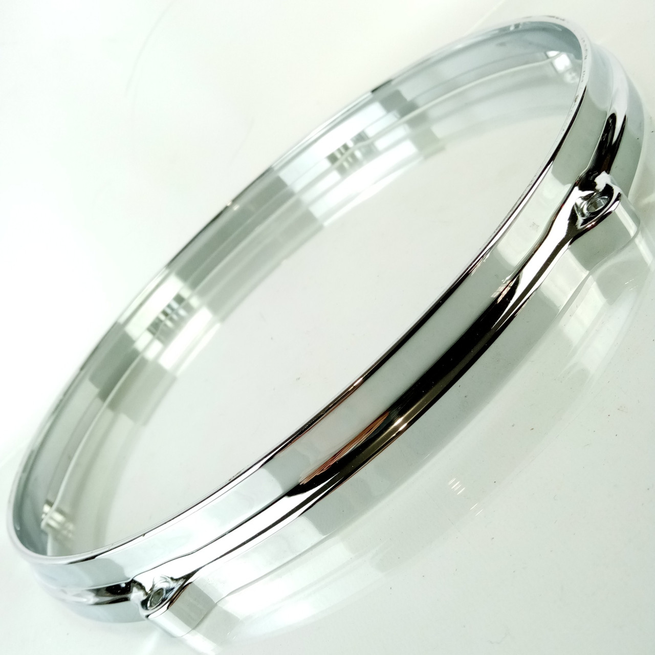 Pearl 13"Die-Cast 6-Lug Tom Drum Batter Rim/Hoop Mastercast Chrome Masters Works — main photograph