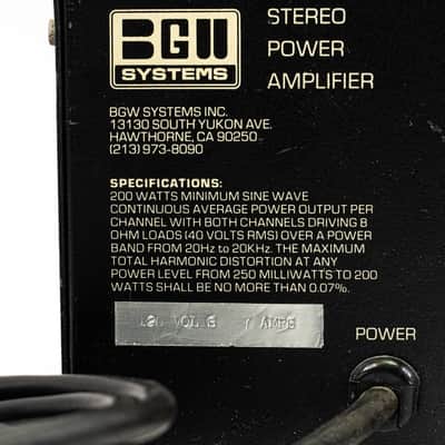 BGW 410 Stereo Power Amplifier 200W x 2 @ 8 Ohms Rackmount image 5