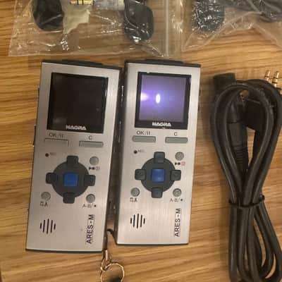 NAGRA ARES M HANDHELD STEREO DIGITAL RECORDER MP3 WAV WITH STEREO CARDIOID MICROPHONE & ACCESSORIES image 2