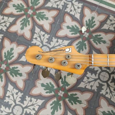 Fernandes FPM Stone Logo 70 Neck through precision style 1979-1982 - Cherryburst - Made in Japan image 9