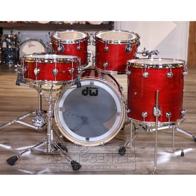 DW Performance 5pc Drum Set 20/10/12/14/14 Cherry Stain image 2