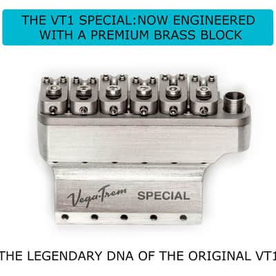 Vega-Trem VT1 Special Standard 6-Screw Stratocaster Guitar Tremolo Bridge For Strat No Mods Easy Installation (Satin, Right) image 2